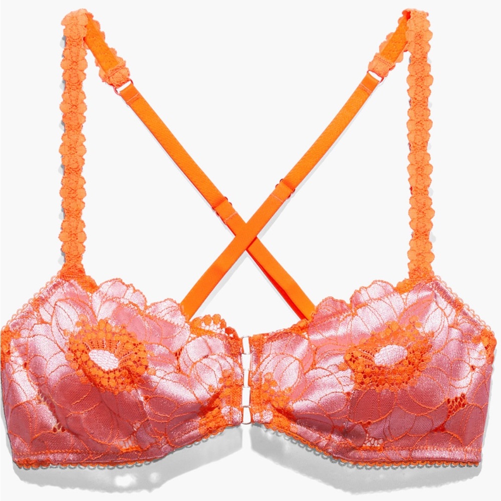 Savage x Fenty Perfect Poppies Lace Bralette Size Large C-2